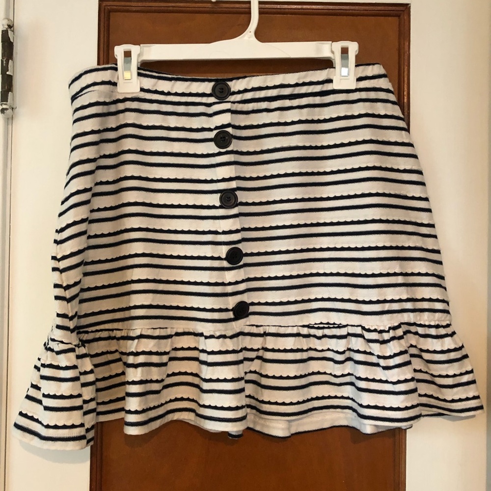 Striped Ruffle Skirt